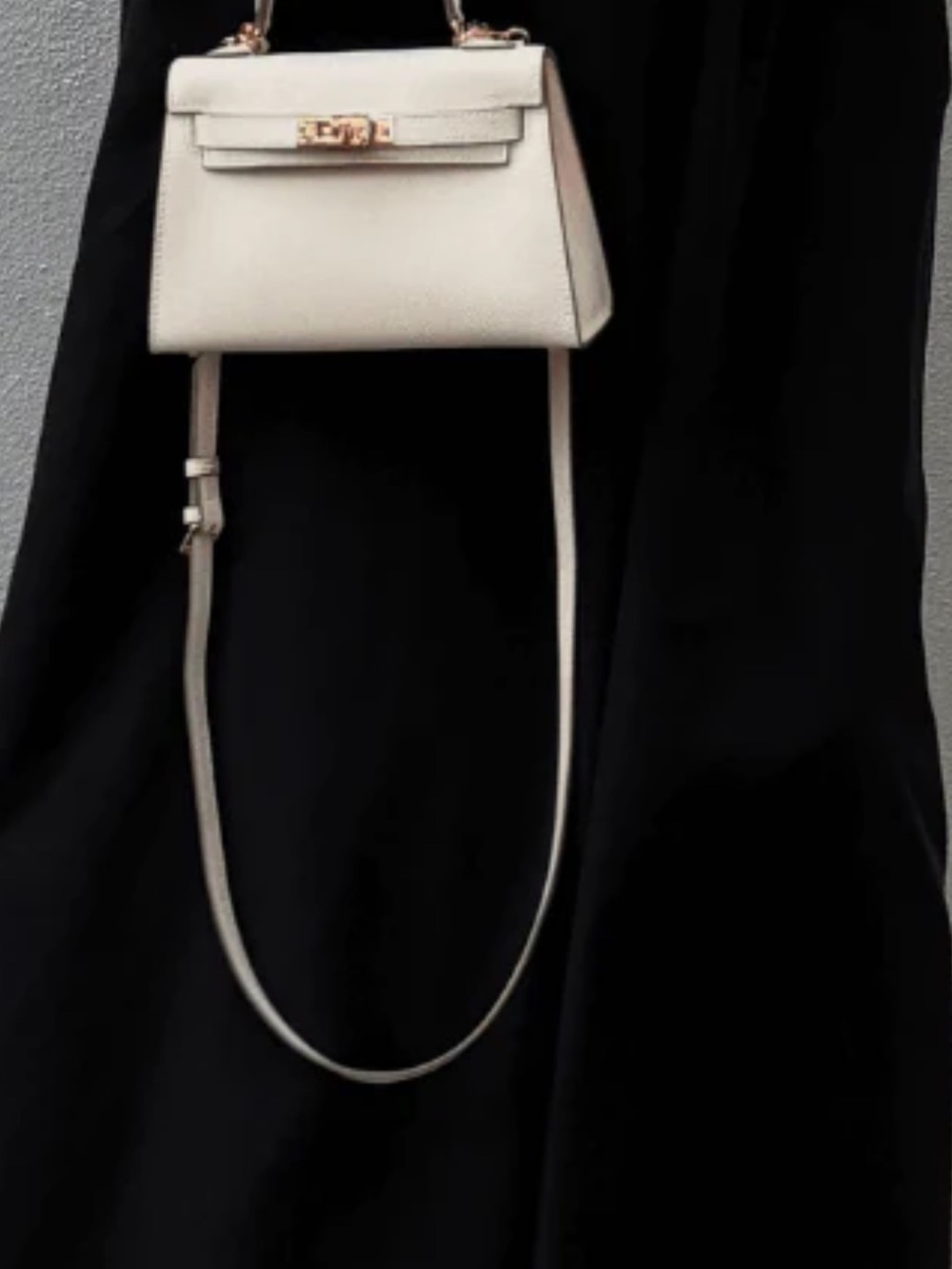 White leather bag crossbody Satchel handbag- White - Picture 2 of 9